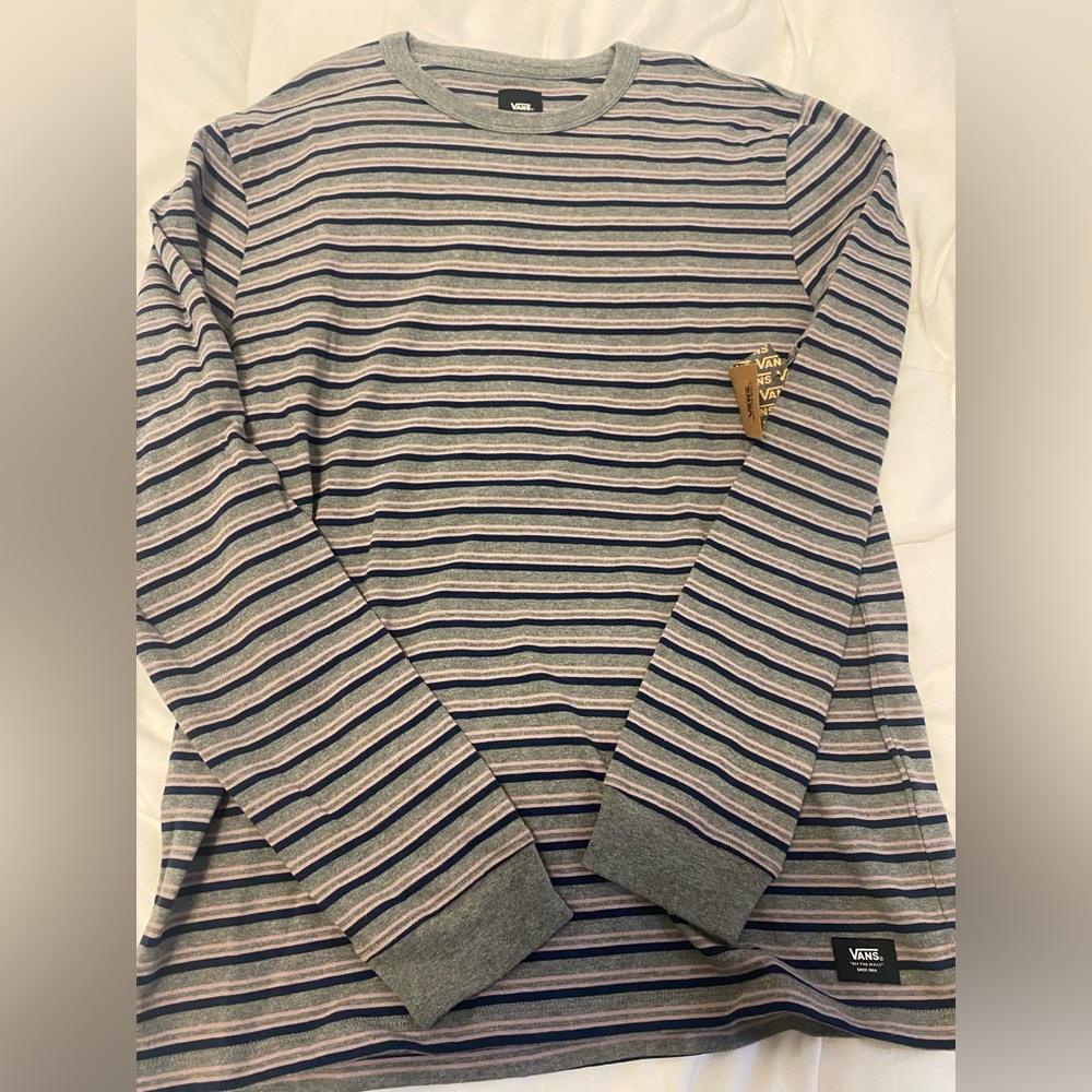 NWT Vans Striped Long Sleeve Top sz Medium